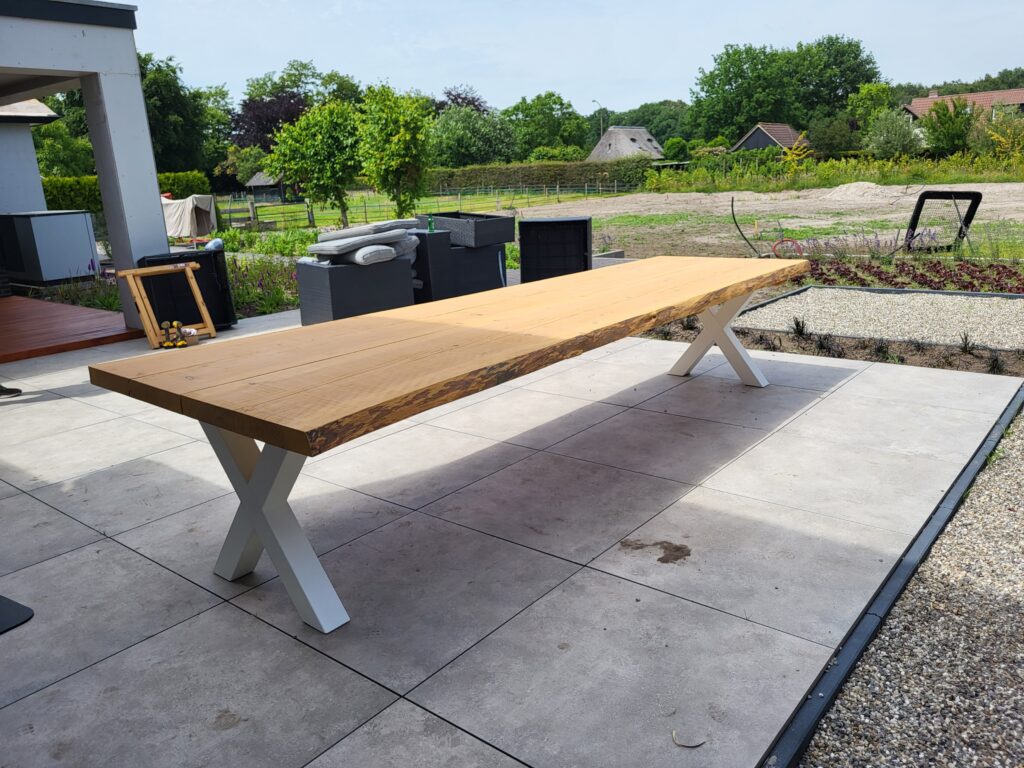 Tuintafel industrieel 4meter