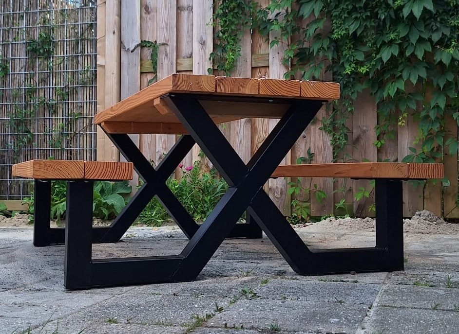 Industriële kinderpicknicktafel - Afbeelding 3