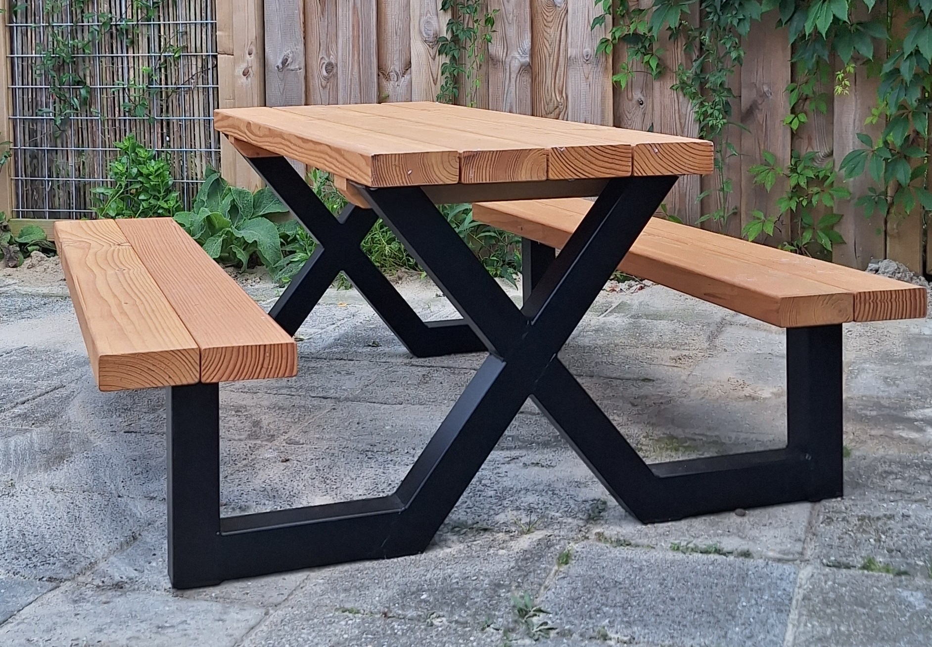 Industriële kinderpicknicktafel - Afbeelding 2